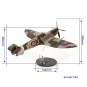 2WW01-Supermarine Spitfire Mk IXc EN398 1/24 scale model airplane kit, OcCre wood construction - 2WW01