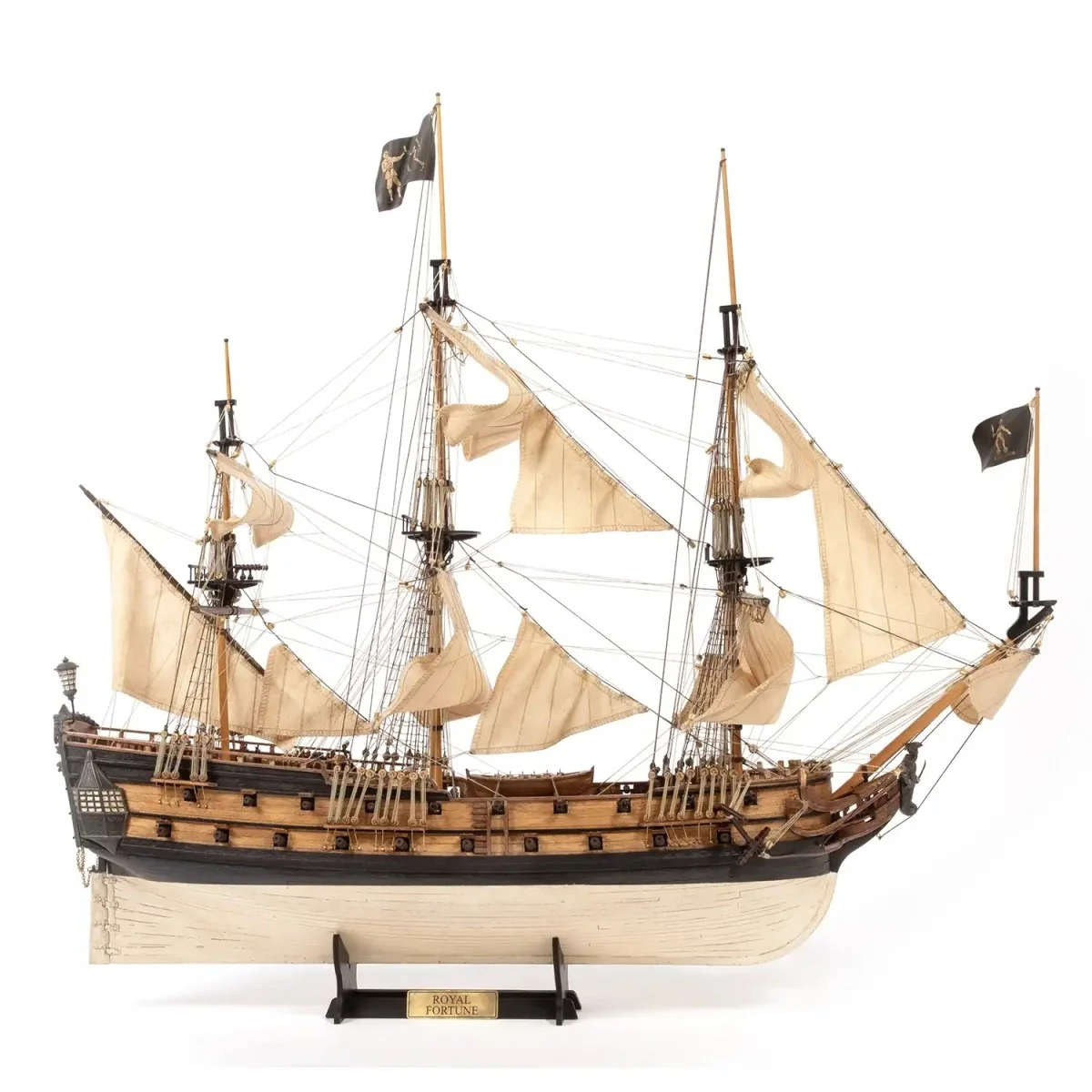 Maquette bateau pirate Royal Fortune 1/65 kit construction bois OcC...