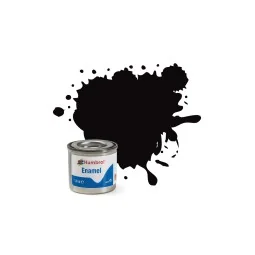 Humbrol AA6392 Enamel Paint 201: Metallic Black - 14ml - AA6392