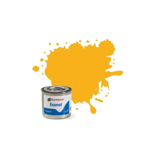 AA1674-Enamel Paint 154: Matt Insignia Yellow - 14ml Humbrol AA1674