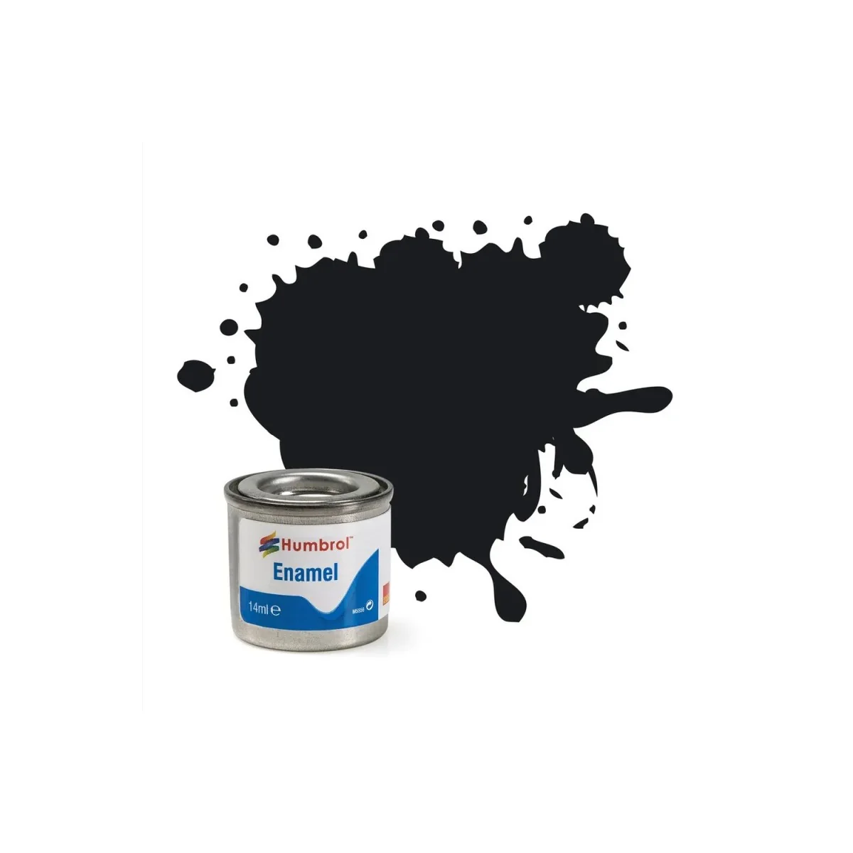 Peinture Enamel 21: Gloss Black (Noir brillant) - 14ml Humbrol AA02...