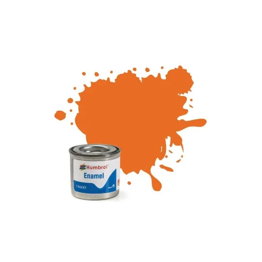 AA0196-Enamel Paint: 18 - Orange - Gloss - (14ml) Humbrol AA0196
