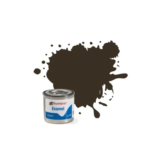 AA0117-Enamel Paint: 10 - Service Brown - Gloss - (14ml) Humbrol AA0117