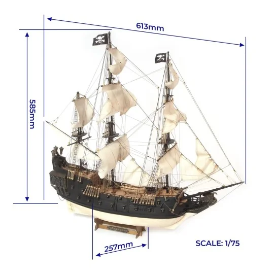 Black Swan Boat 1/75 scale wooden construction kit OcCre - 12012 - ... 12012-Black Swan Boat 1/75 scale wooden construction kit OcCre - 12012