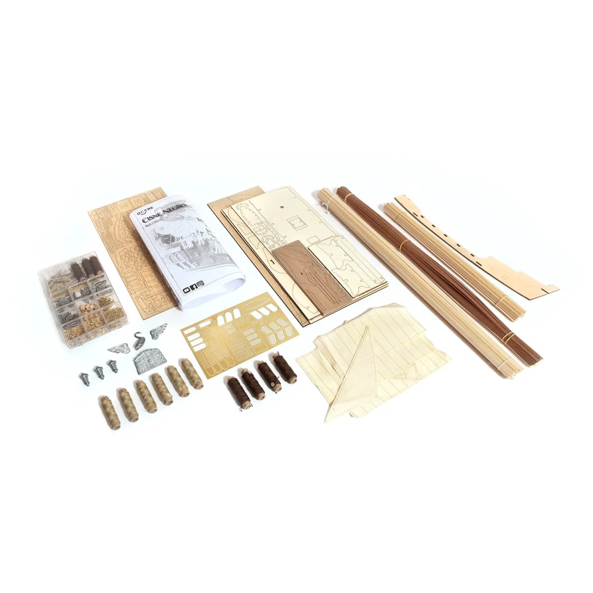 Black Swan Boat 1/75 scale wooden construction kit OcCre - 1... Black Swan Boat 1/75 scale wooden construction kit OcCre - 1...