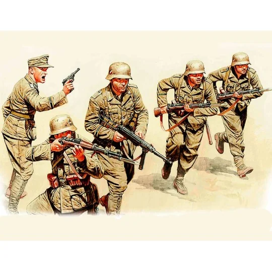 German DAK Infantry Figures North Africa 1/35 - Master Box - MB3593... MB3593-German DAK Infantry Figures North Africa 1/35 - Master Box - MB3593