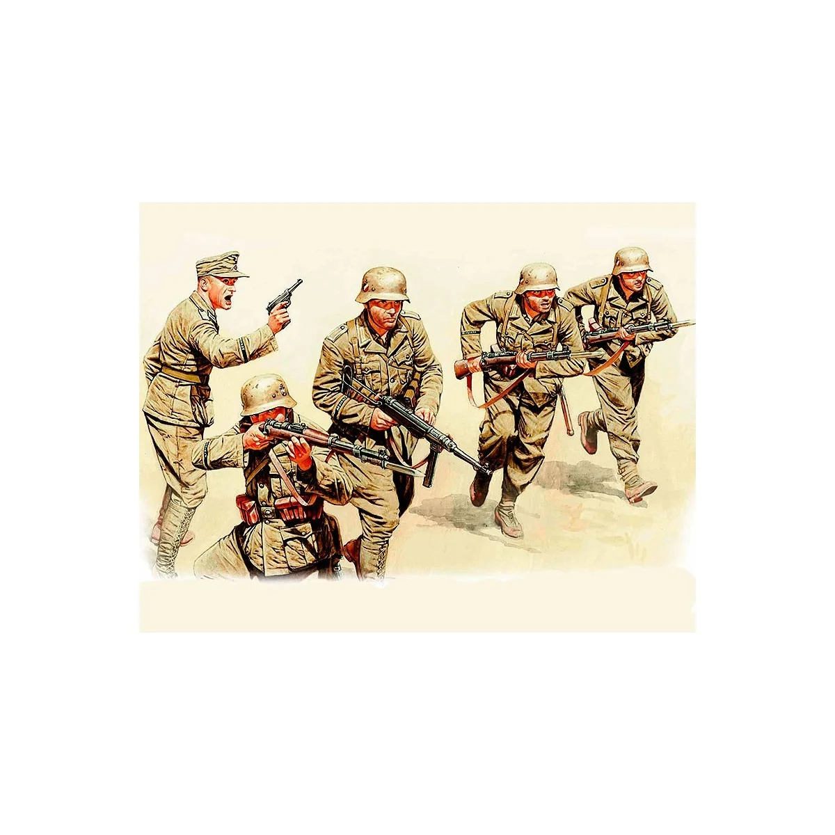 German DAK Infantry Figures North Africa 1/35 - Master Box - MB3593... German DAK Infantry Figures North Africa 1/35 - Master Box - MB3593...
