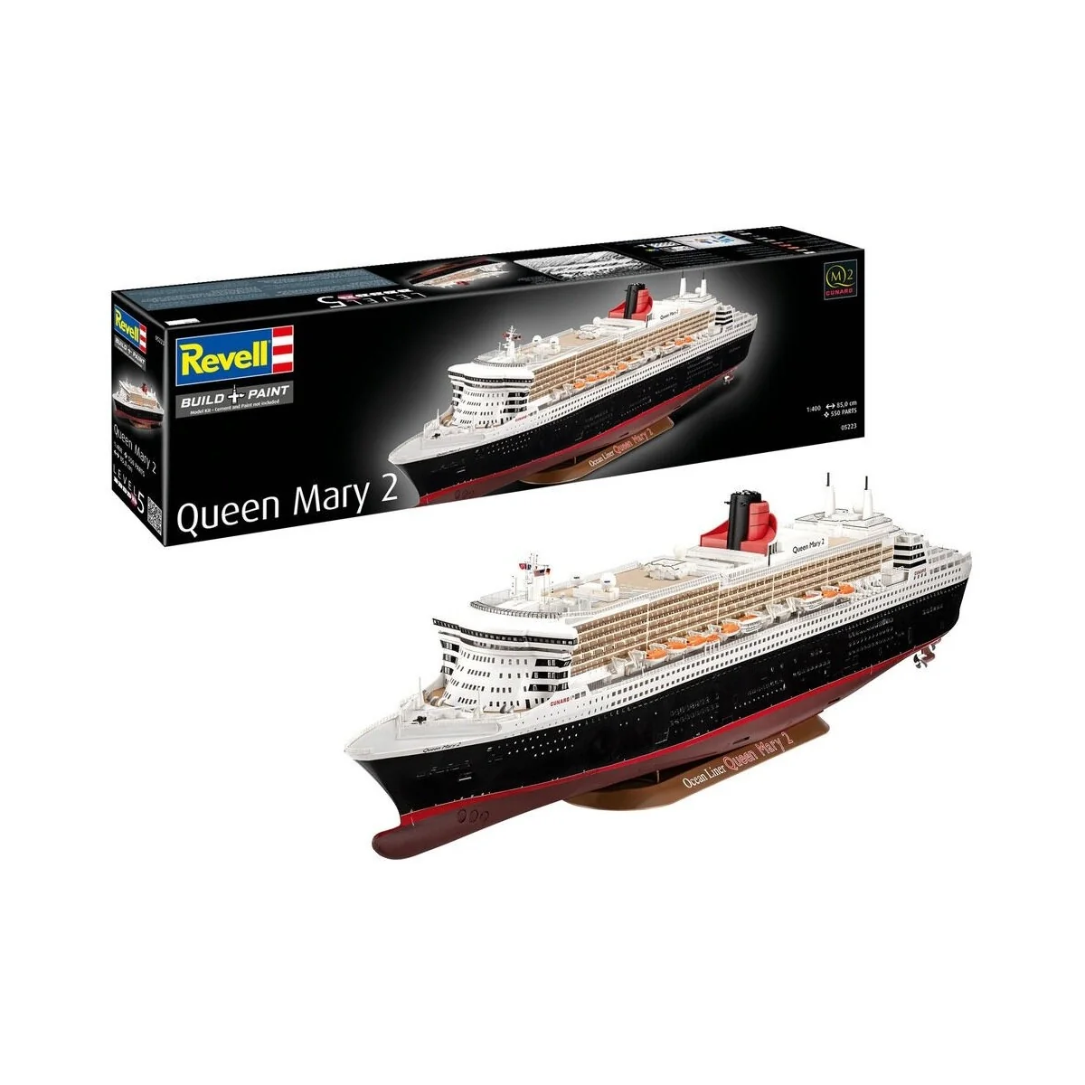 Queen Mary 2 ocean liner model - 1/400 scale Revell - 05223 - 05223