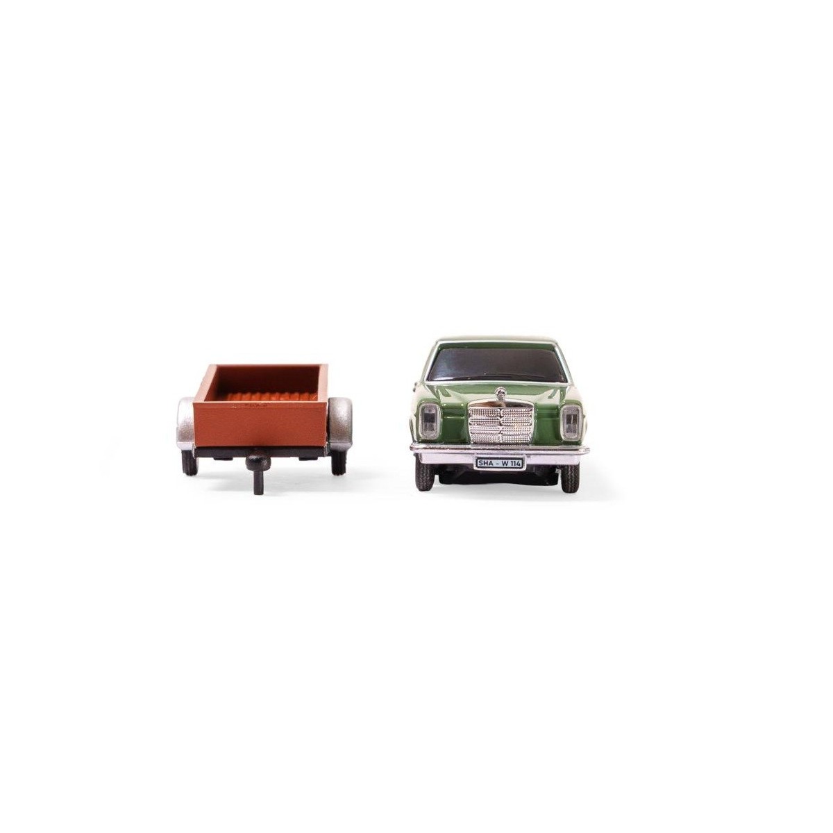 Voiture RC Mercedes-Benz 200/8 verte + remorque 1/87 HO Carson - 50...