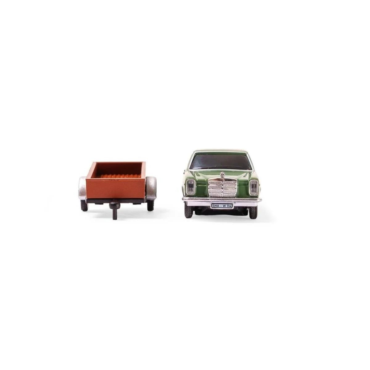 Carson 1/87 HO Green Mercedes-Benz 200/8 RC Car + Trailer - 5005041...
