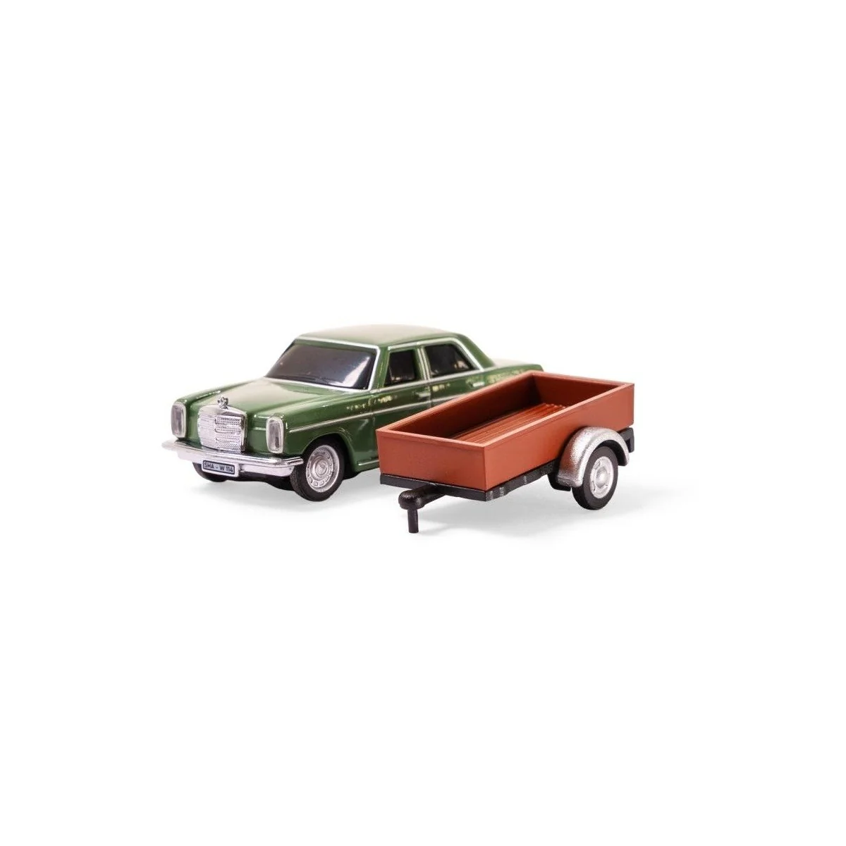Carson 1/87 HO Green Mercedes-Benz 200/8 RC Car + Trailer - 5005041...