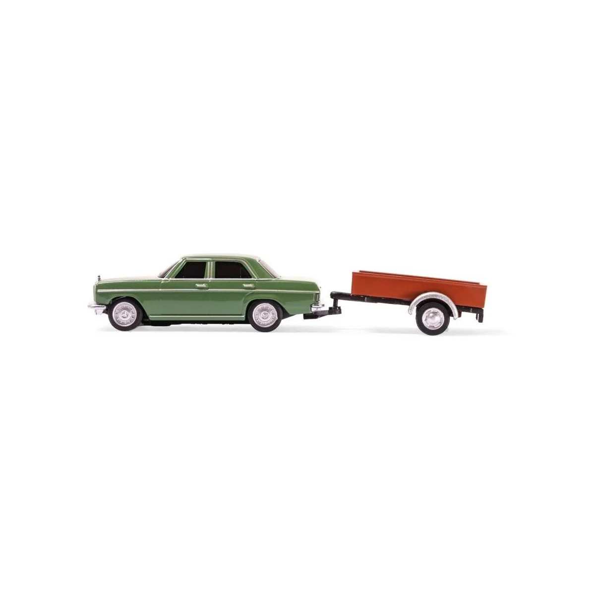 Carson 1/87 HO Green Mercedes-Benz 200/8 RC Car + Trailer - 5005041...