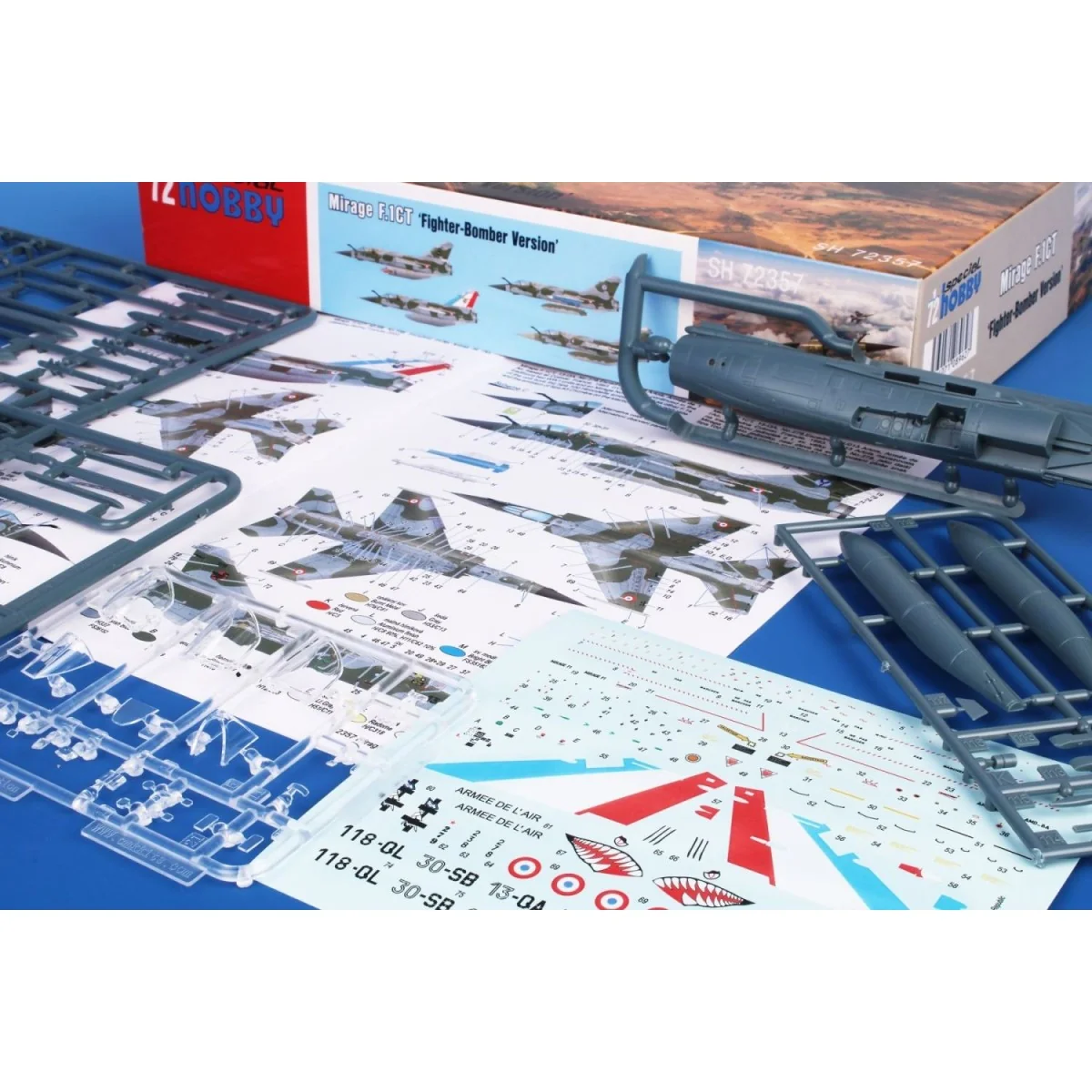 Aircraft model Mirage F.1CT Fighter-Bomber Version 1/72 Special Hob... Aircraft model Mirage F.1CT Fighter-Bomber Version 1/72 Special Hob...
