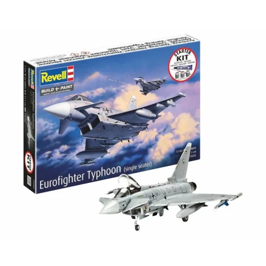 74282-Maquette avion Eurofighter Typhoon monoplace 1/144 + peintures Revell - 74282