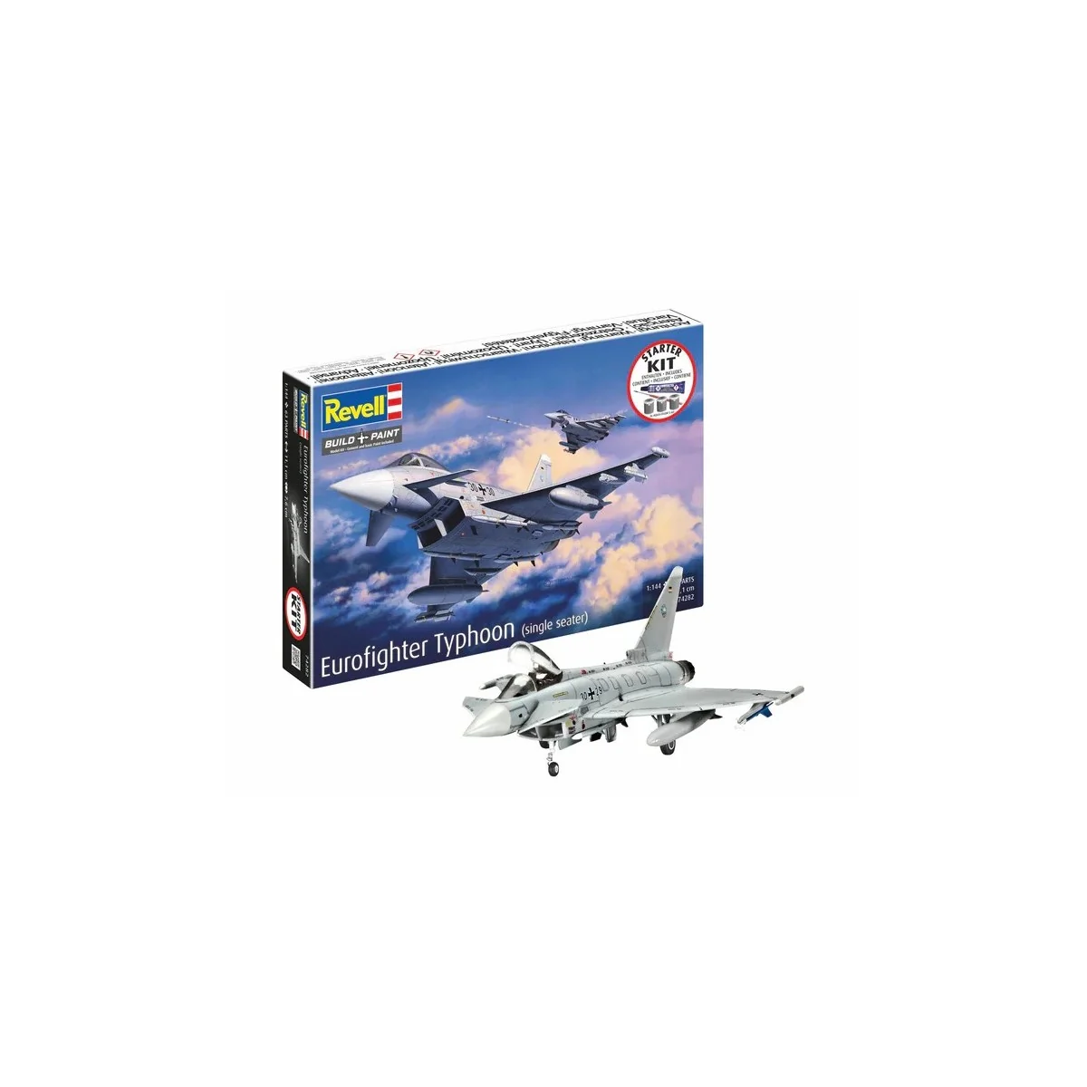 Maquette avion Eurofighter Typhoon monoplace 1/144 + peintures Reve...