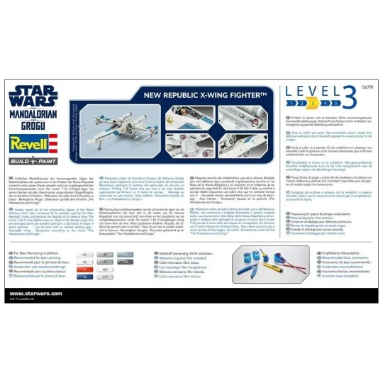 Model Set New Republic X-Wing Fighter Star Wars 1/57 Revell - 66791... 66791-Model Set New Republic X-Wing Fighter Star Wars 1/57 Revell - 66791