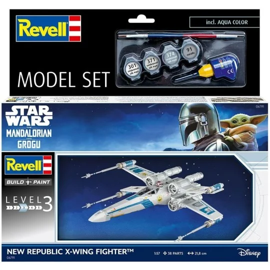 Model Set New Republic X-Wing Fighter Star Wars 1/57 Revell - 66791... 66791-Model Set New Republic X-Wing Fighter Star Wars 1/57 Revell - 66791