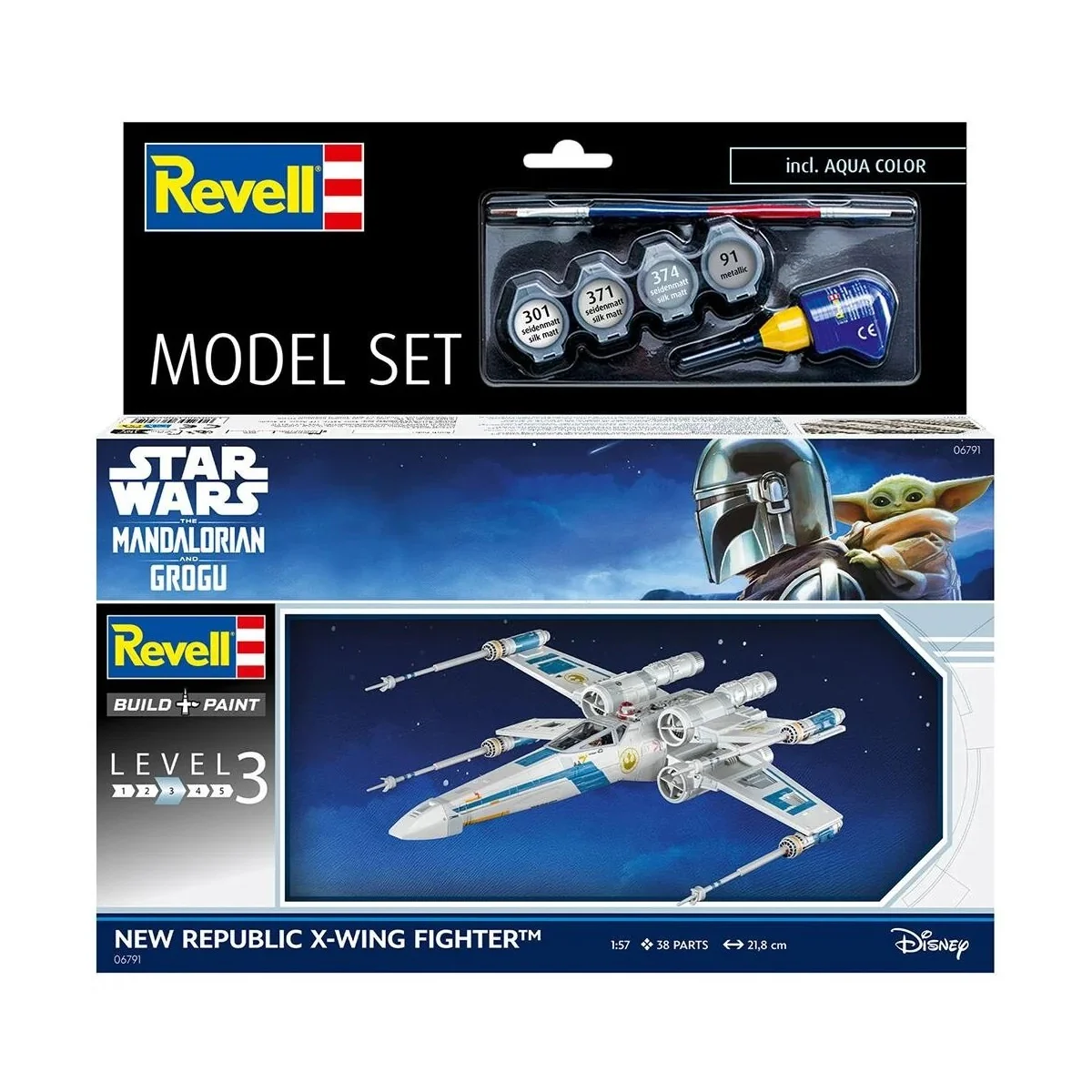 Maquette Set New Republic X-Wing Fighter Star Wars 1/57 Revell - 66...