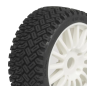 HTR-T454-Rallycross tires on white spoked rims TT 1/8 Hobbytech - HTR-T454