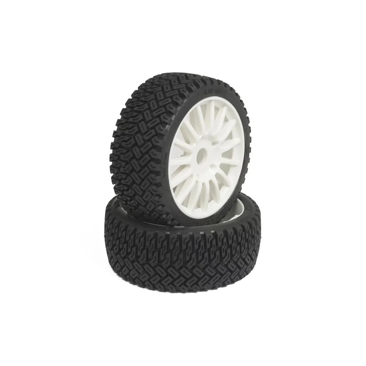 Rallycross tires on white spoked rims TT 1/8 Hobbytech - HTR-T454 -... Rallycross tires on white spoked rims TT 1/8 Hobbytech - HTR-T454 -...