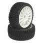HTR-T454-Rallycross tires on white spoked rims TT 1/8 Hobbytech - HTR-T454
