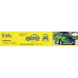 Citroen 2CV 1/24 Heller + colle et peintures Heller HEL-56765 - 4