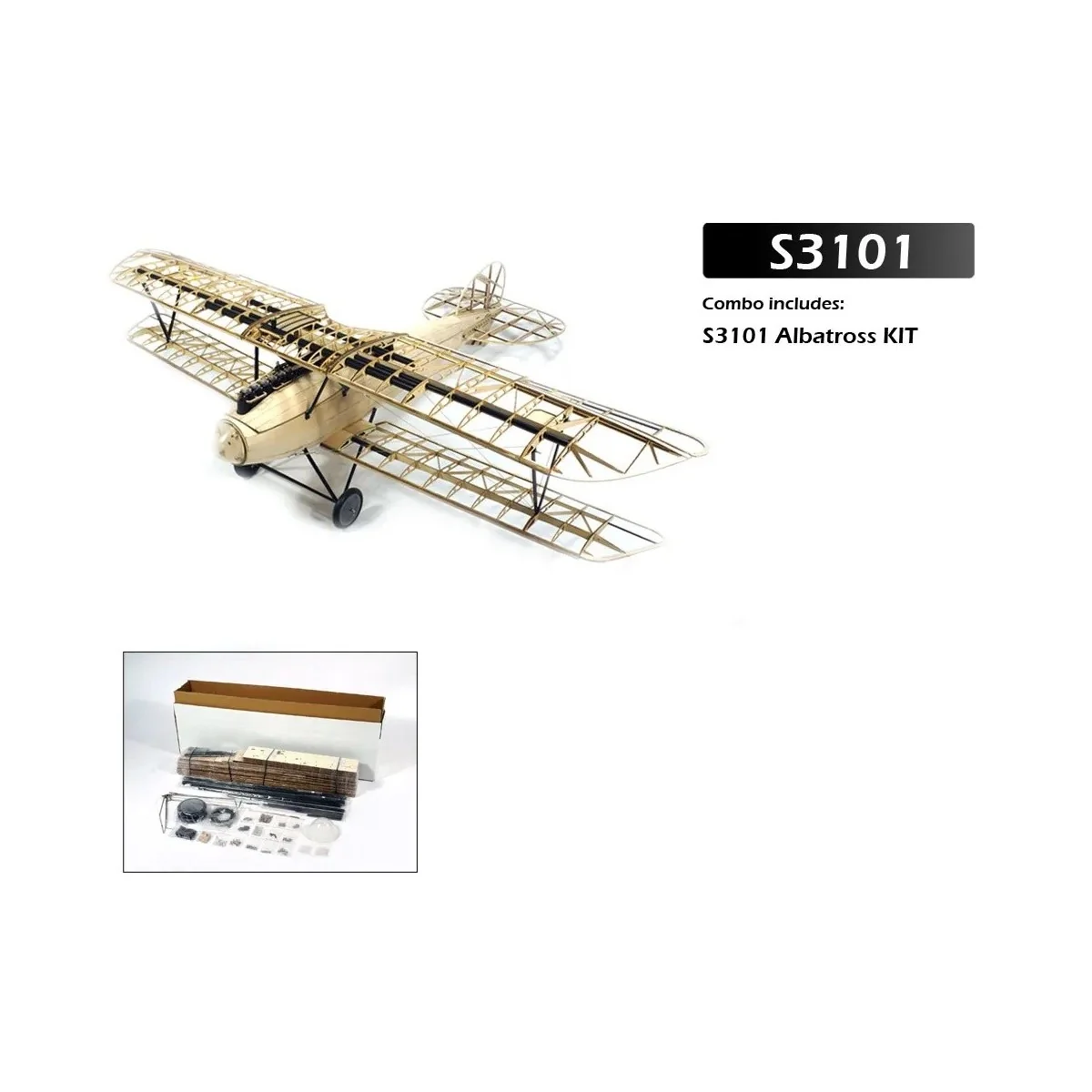 Albatros D.III 1.8m S31 Balsa kit DW Hobby - S3101 - S3101 Albatros D.III 1.8m S31 Balsa kit DW Hobby - S3101 - S3101