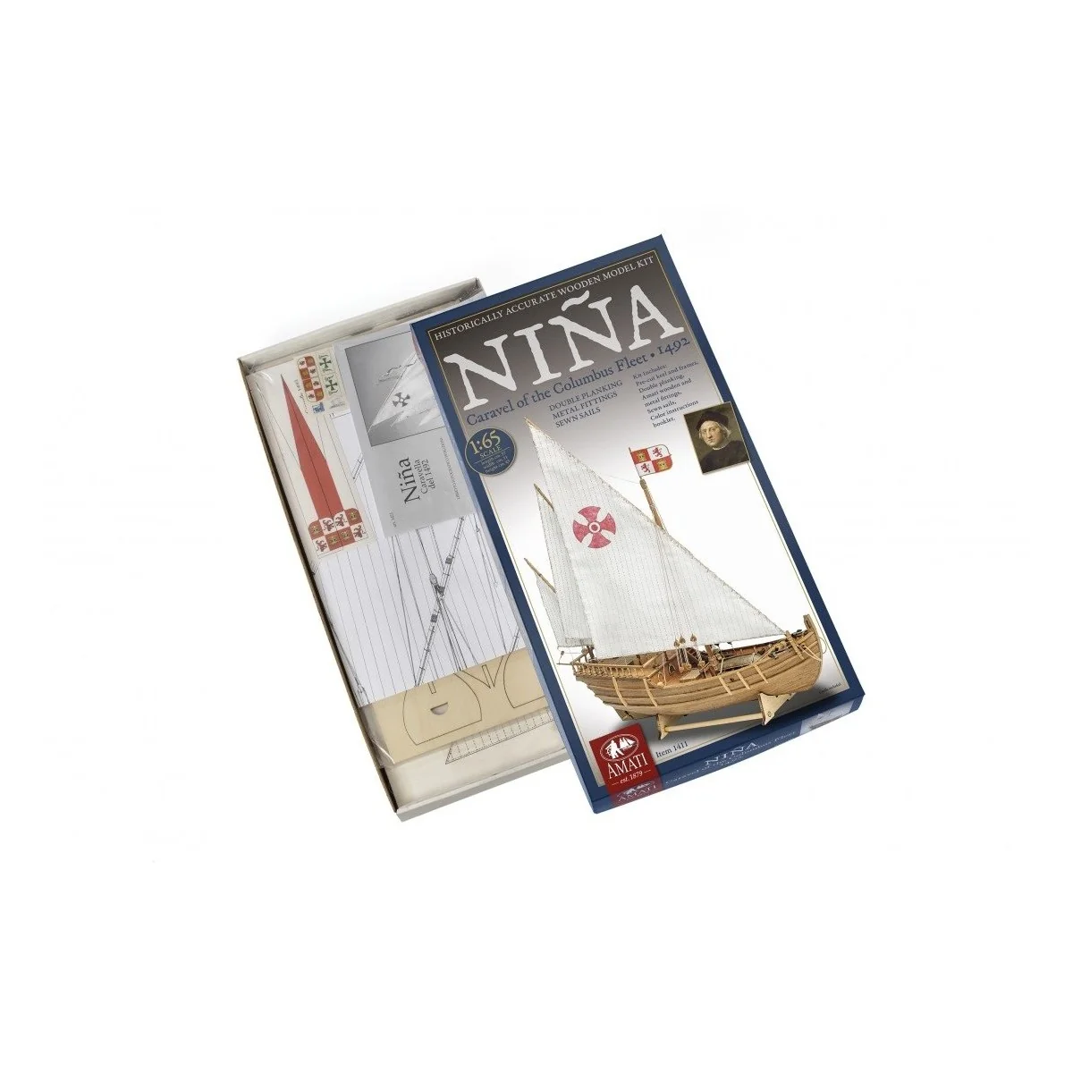 Kit bateau en bois Amati Nina 1/65 - 1411 - 1411 Kit bateau en bois Amati Nina 1/65 - 1411 - 1411