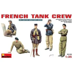 1/35 scale model of a French tank crew - MiniArt 35105 - 35105