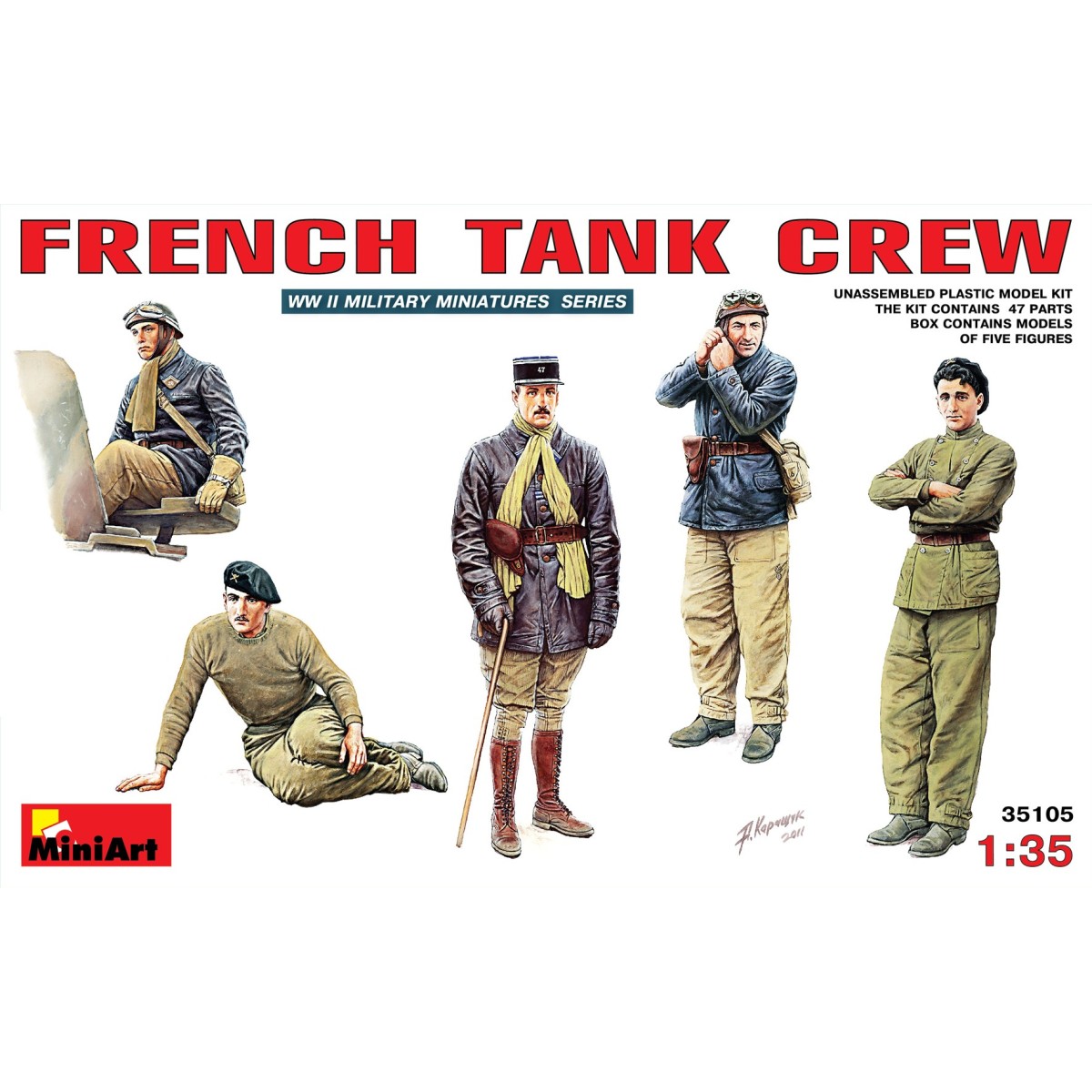 Maquette équipage de char français 1/35 - MiniArt 35105 - 35105