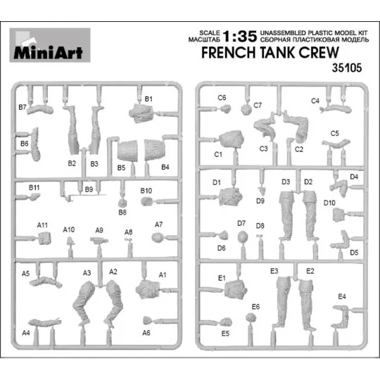35105-Maquette équipage de char français 1/35 - MiniArt 35105