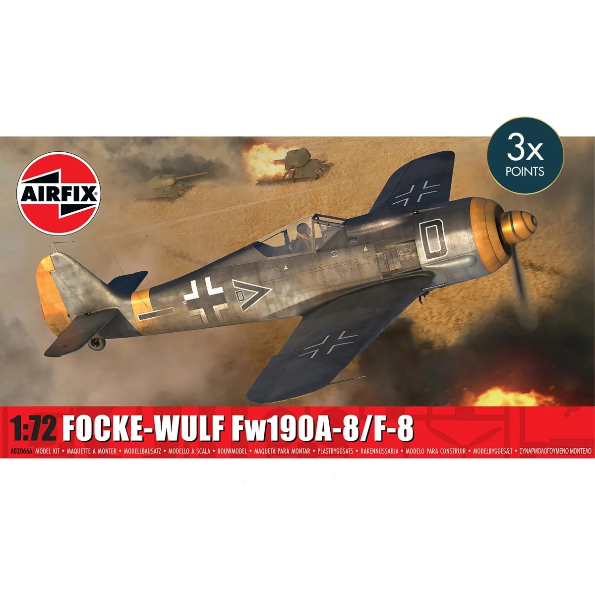 Focke-Wulf Fw190A-8/F-8 model kit - 1/72 Airfix - A02066A - A02066A Focke-Wulf Fw190A-8/F-8 model kit - 1/72 Airfix - A02066A - A02066A