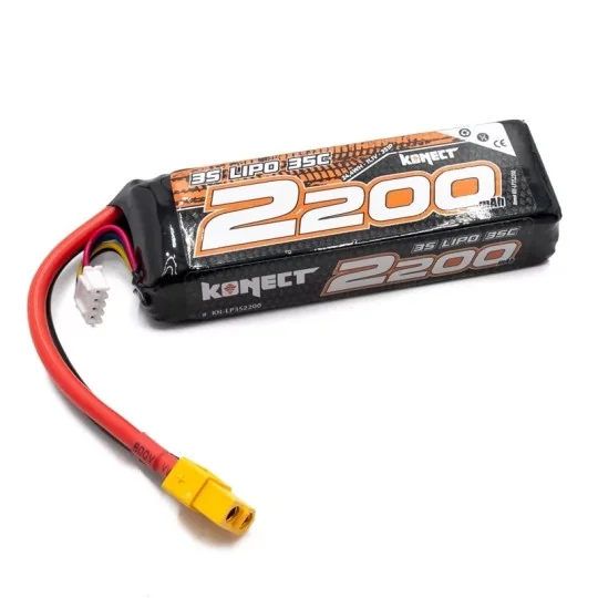 KN-LP3S2200-Li-Po 2200mAh 35C 3S 11.1V (XT60) Konect - KN-LP3S2200