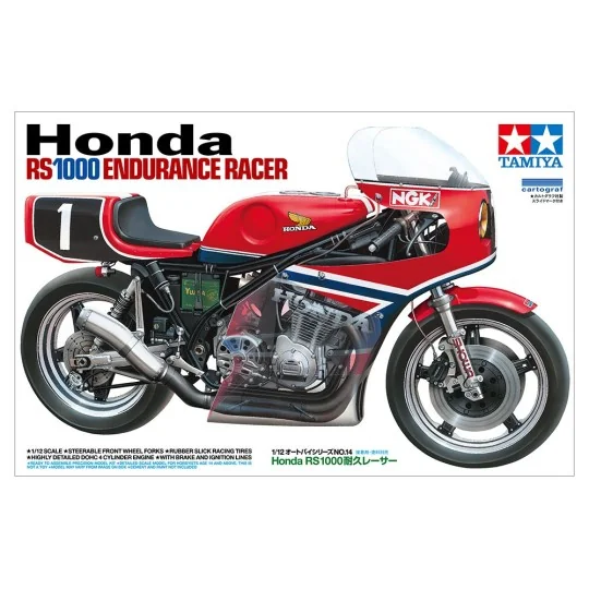 14014-Maquette moto Tamiya Honda RS1000 Endurance Racer 1/12 - 14014