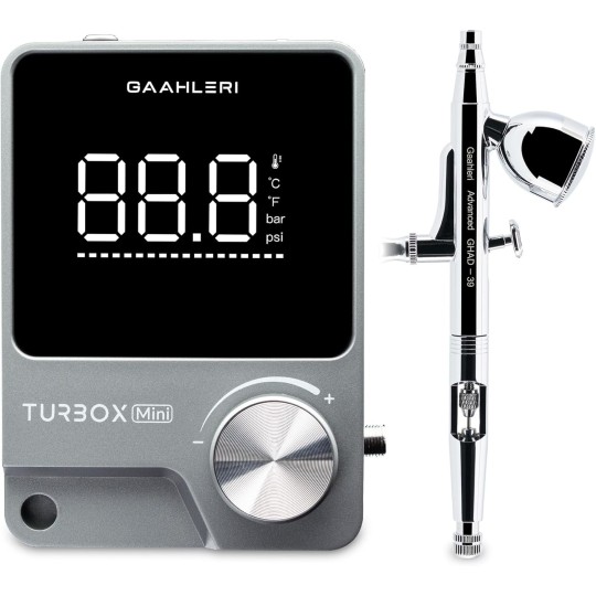 Turbox Mini Ambition Series Airbrush Kit with Mini Air Compressor... 47606-Turbox Mini Ambition Series GHAD-39 Gaahleri 47606 Airbrush Kit with Mini Air Compressor