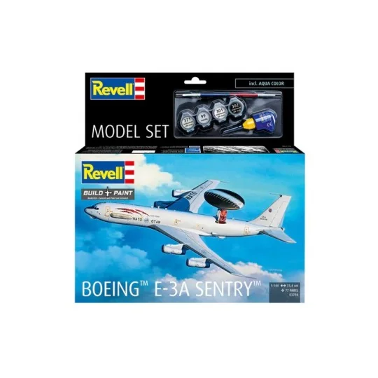63794-Maquette avion Boeing E-3A 1/144 + peintures Revell - 63794