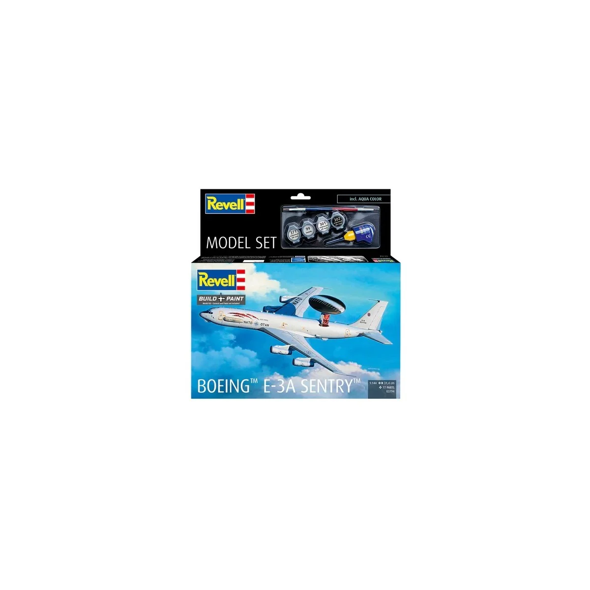 Revell Boeing E-3A 1/144 scale model airplane + paints - 63794 - 63794