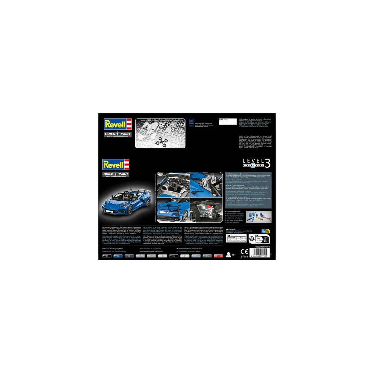 Maquette voiture Revell Corvette C8 Cabriolet 1/25 - 07750 - 07750