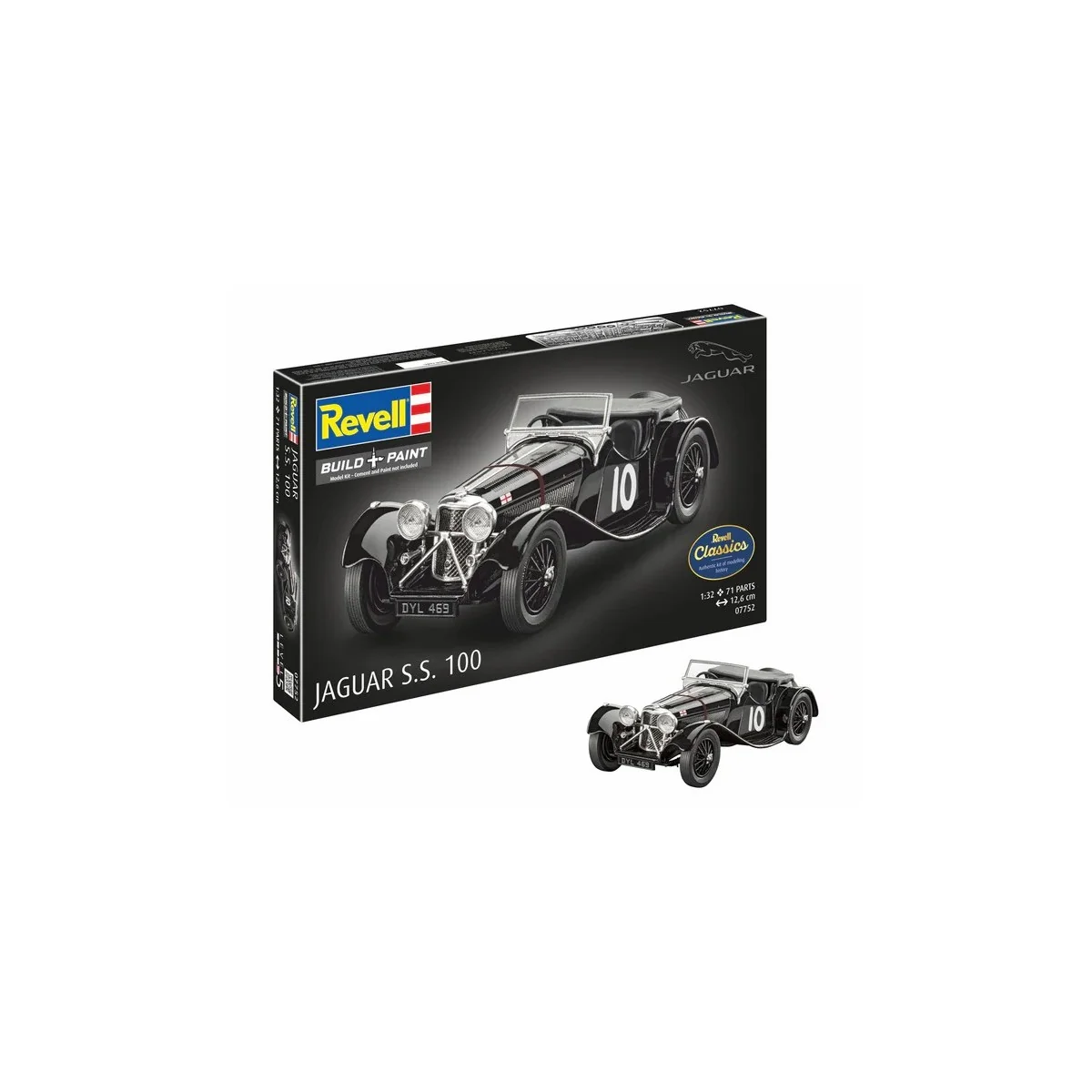 Revell Jaguar SS 100 1/32 scale model car - 07752 - 07752 Revell Jaguar SS 100 1/32 scale model car - 07752 - 07752