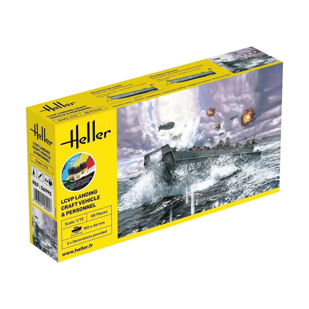 Heller LCVP Landing Craft Vehicle & Personnel 1/72 scale model kit ... Heller LCVP Landing Craft Vehicle & Personnel 1/72 scale model kit ...