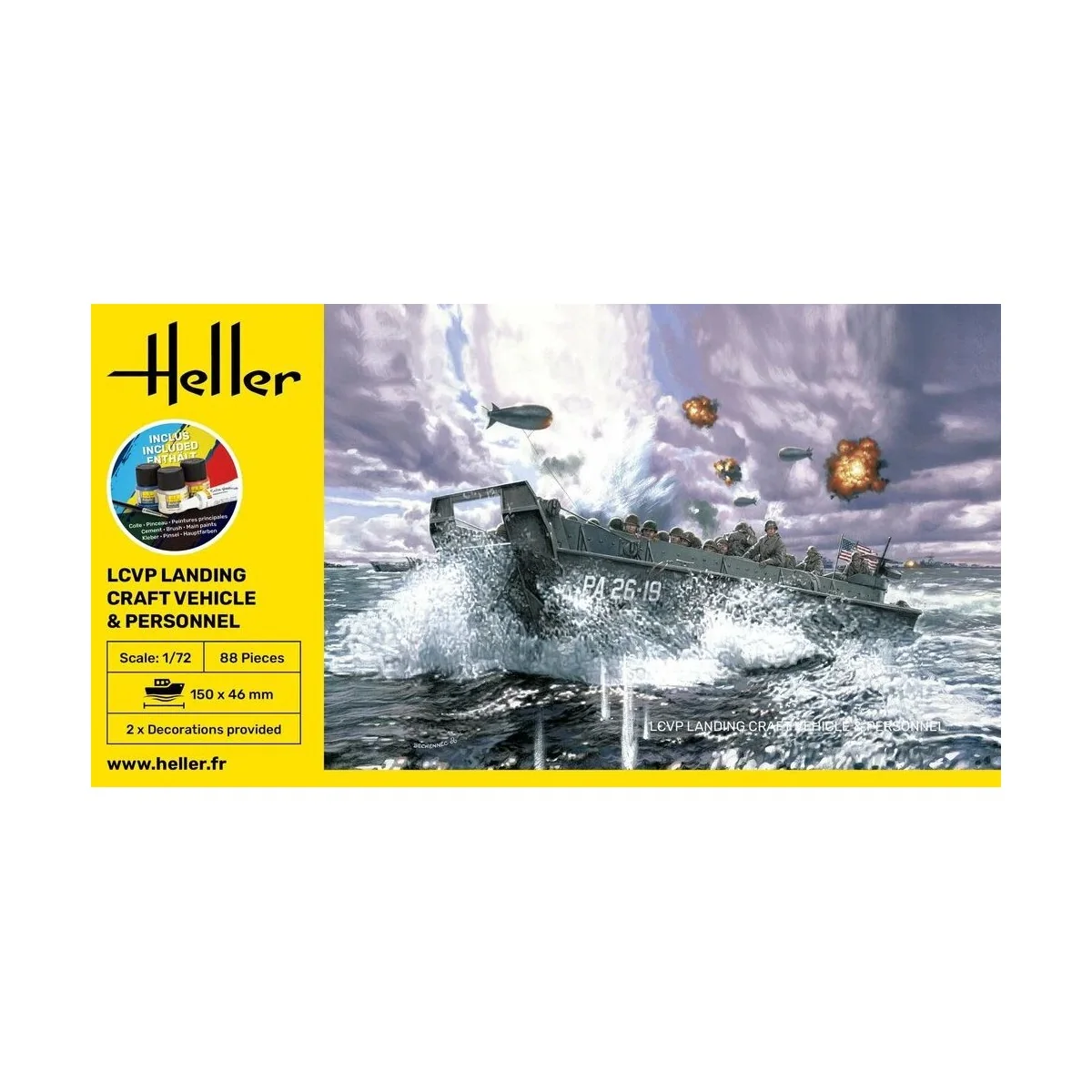 Heller LCVP Landing Craft Vehicle & Personnel 1/72 scale model kit ... Heller LCVP Landing Craft Vehicle & Personnel 1/72 scale model kit ...