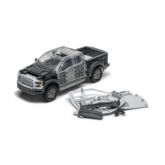 J6053-Ford F-150 Raptor Gray Model Car - QuickBuild Airfix - J6053