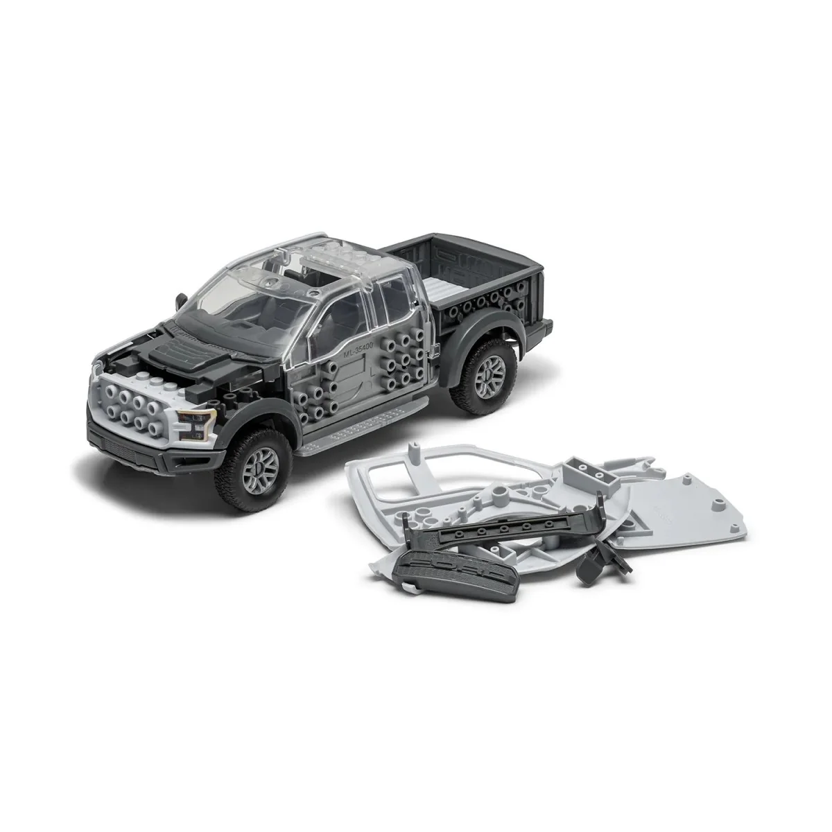Ford F-150 Raptor Gray Model Car - QuickBuild Airfix - J6053 - J6053