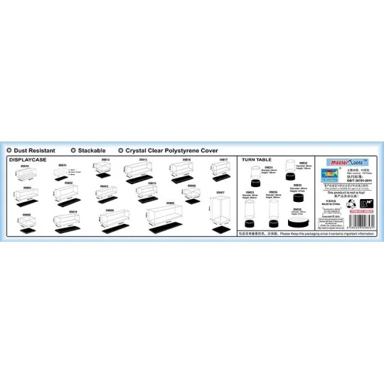 Trumpeter 09850 Model Display Case, 501x149x146 mm, Mirror Base - T... TR09850-Trumpeter 09850 Model Display Case, 501x149x146 mm, Mirror Base
