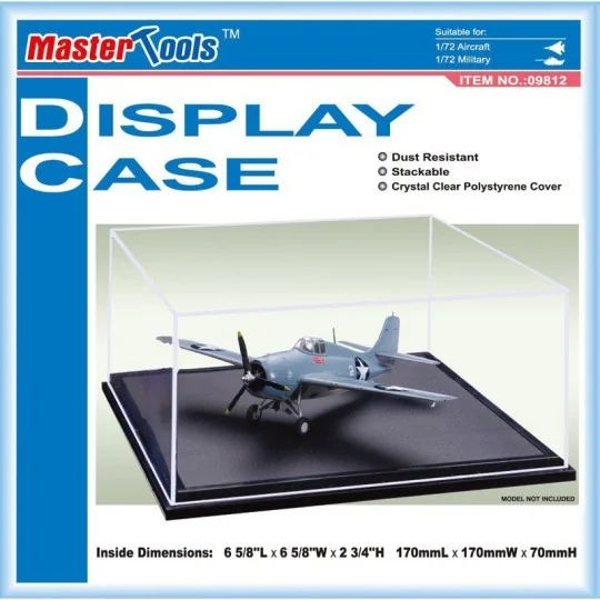 Trumpeter 170x170x70 mm Mirror Base Model Display Case - 09812 - TR... TR09812-Trumpeter 170x170x70 mm Mirror Base Model Display Case - 09812