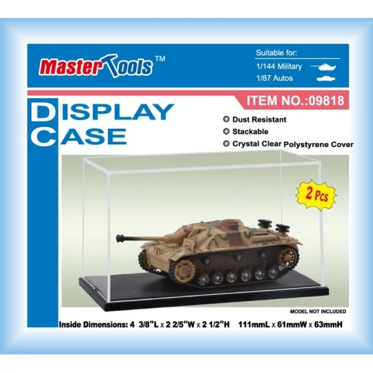 TR09818-Vitrines de présentation maquette 111x61x63 mm (x2), Trumpeter - 09818