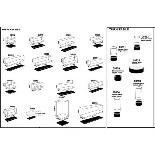 Model display cases 111x61x63 mm (x2), Trumpeter - 09818 - TR09818 TR09818-Model display cases 111x61x63 mm (x2), Trumpeter - 09818