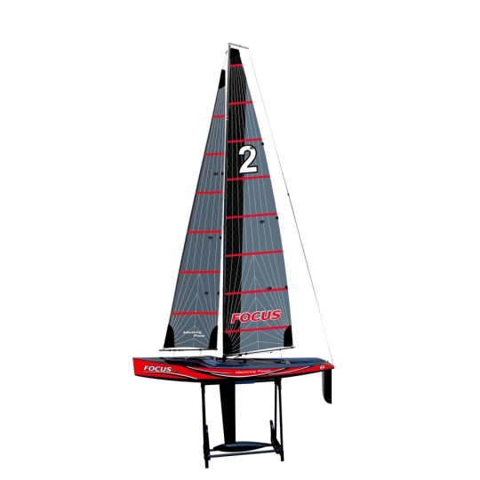 8812V3R-Voilier Focus V3 rouge RTS Joysway - 8812V3R