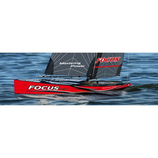 8812V3R-Voilier Focus V3 rouge RTS Joysway - 8812V3R