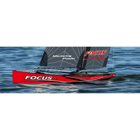 8812V3R-Voilier Focus V3 rouge RTS Joysway - 8812V3R